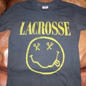 Black Lacrosse Graphic T-Shirt